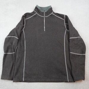 Kuhl Revel 1/4 Zip Pullover Mens Medium Gray Fleece Mock Neck Hiking 3007